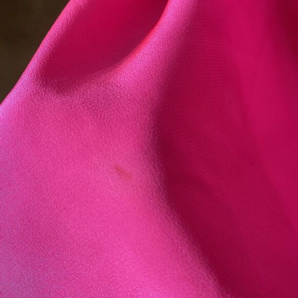 Amanda uprichard 100% silk Barbie pink drawstring tank dress small - Picture 4 of 7